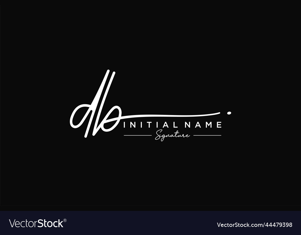 Initial db signature logo template hand drawn Vector Image Initial db signature logo template hand drawn