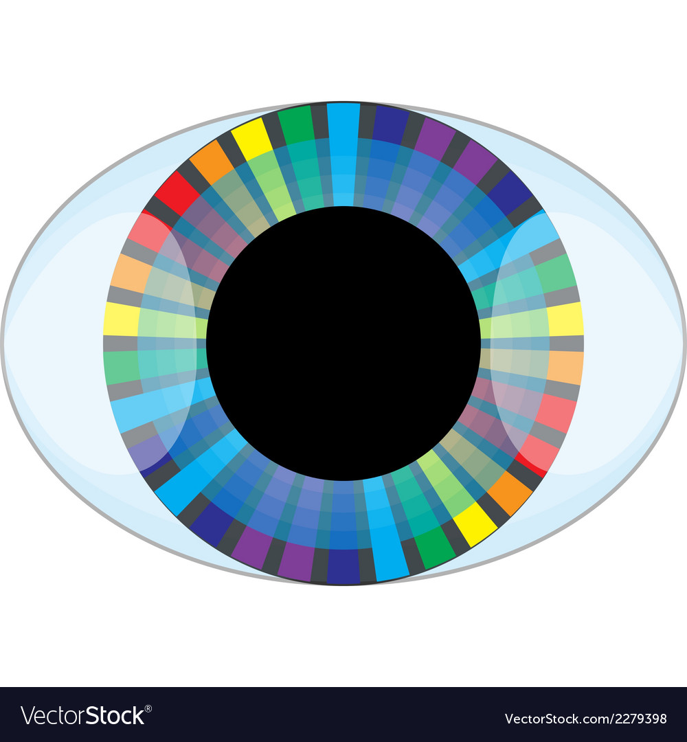 Isolated eye of the rainbow Royalty Free Vector Image