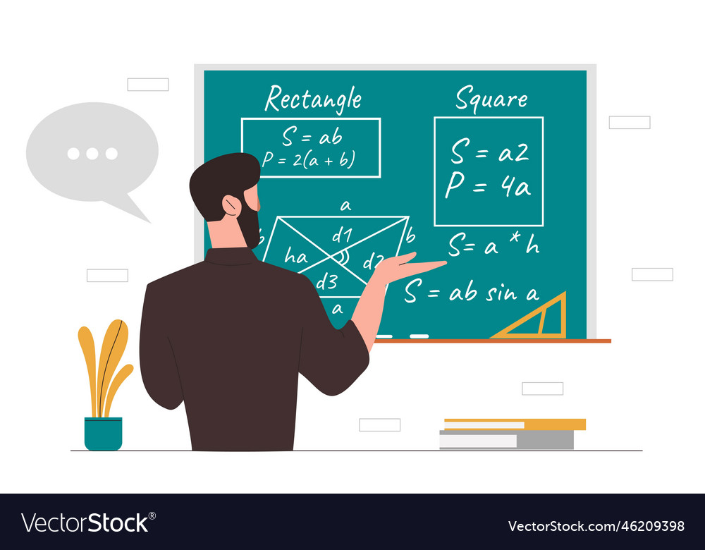 Man with formulas vector image Man with formulas