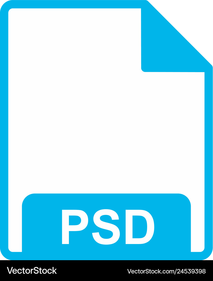 Psd icon Royalty Free Vector Image - VectorStock