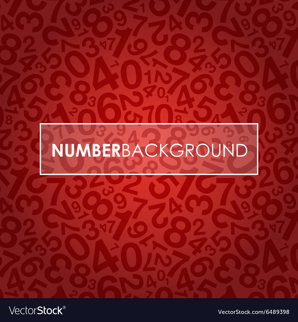 Red number background