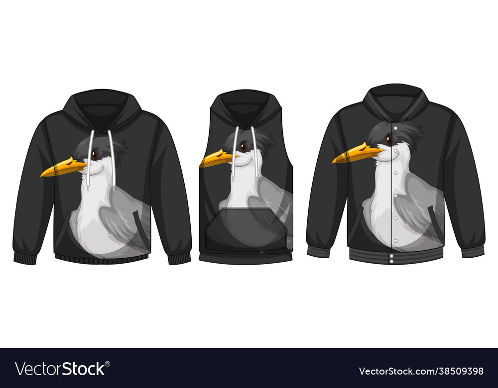 Set different jackets with bird template