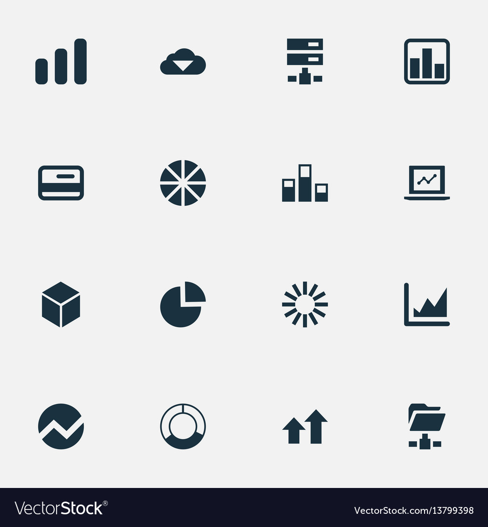 Set of simple data icons