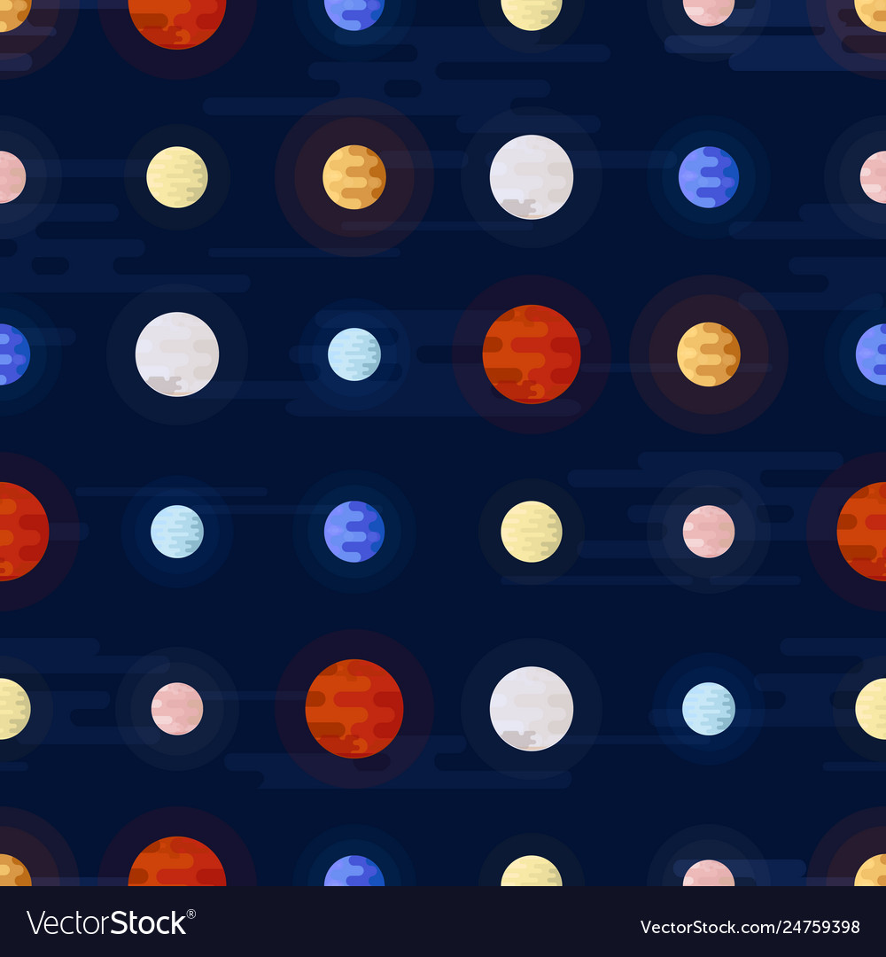 Space print seamless pattern different vector image Space print seamless pattern different