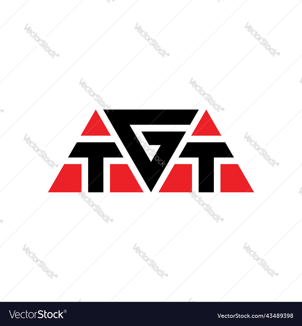 Tgt triangle letter logo design Royalty Free Vector Image