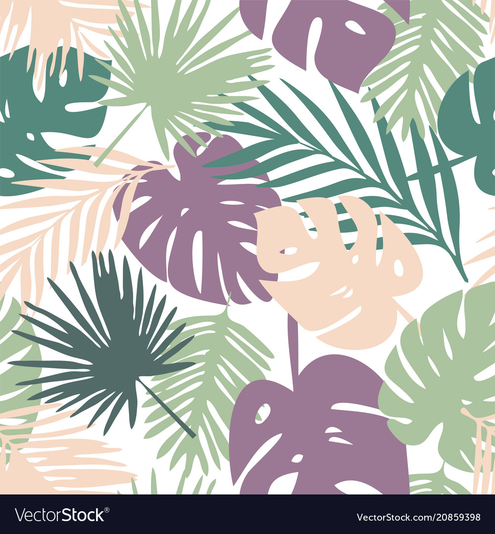 Tropical leaves Royalty Free Vector Image - VectorStock