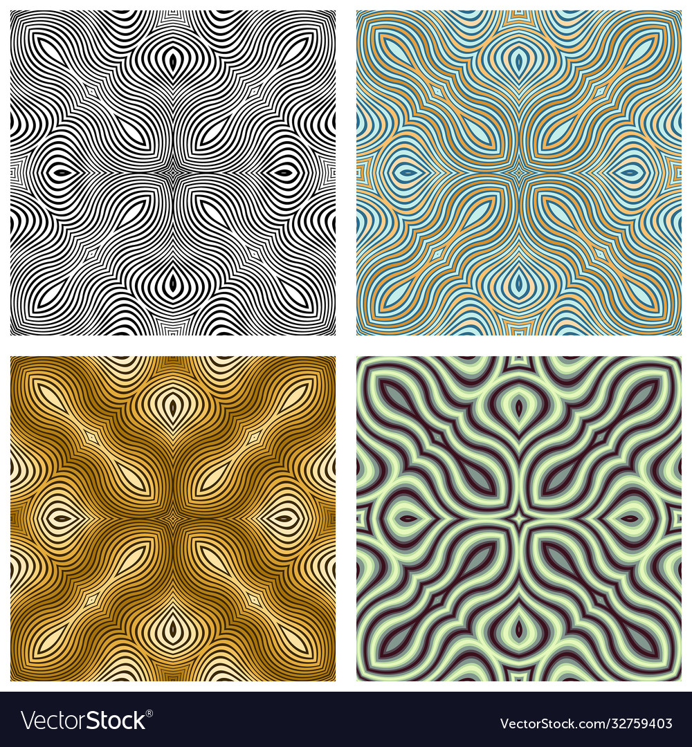 Abstract ornamental patterns set vector image Abstract ornamental patterns set