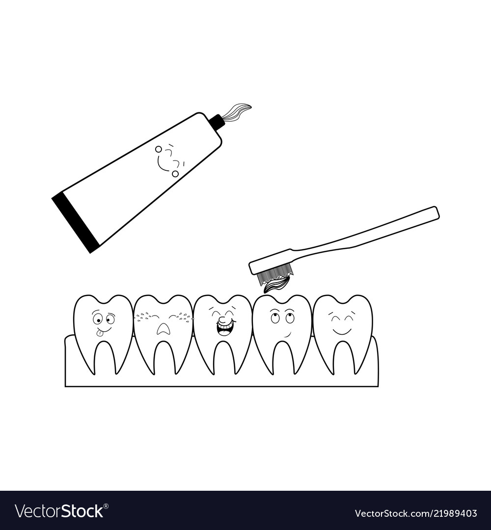 Дизайн зубной пасты детский рисунок