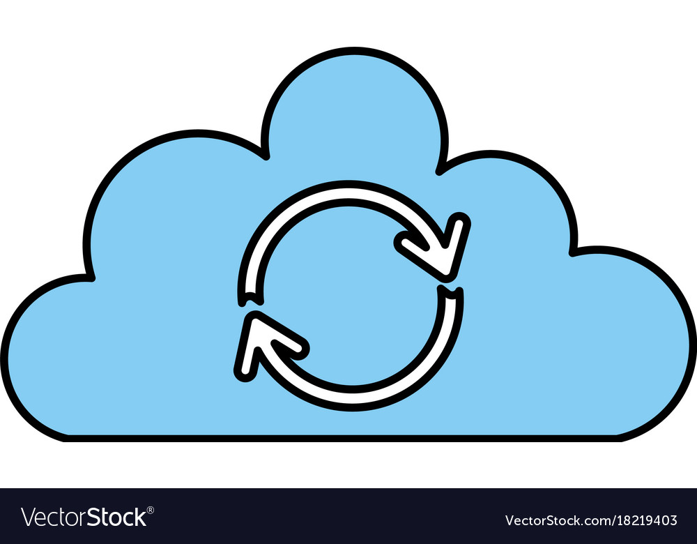 Cloud sync refresh backup computing data icon