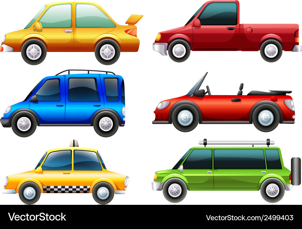 Different types of cars Royalty Free Vector Image