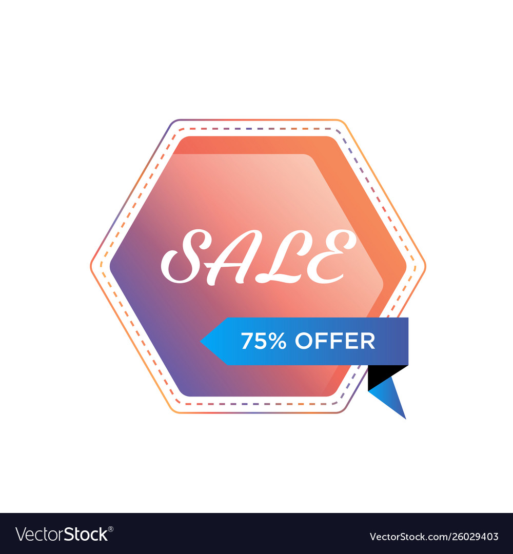Gradient background hexagon element sale banner