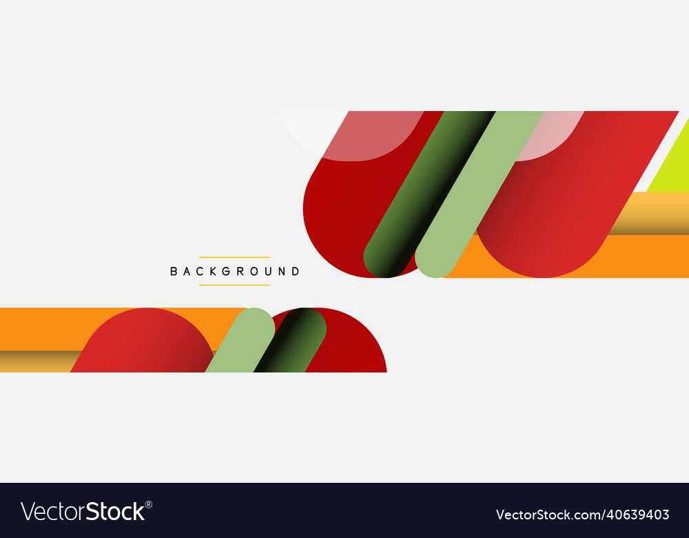 Overlapping round shapes and lines background
