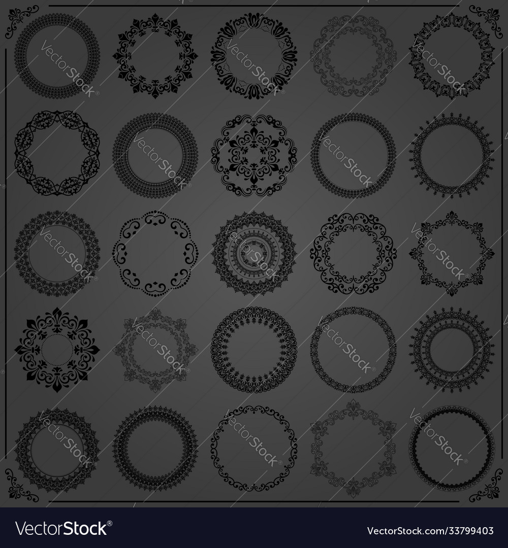 Set round patterns Vector Image Set round patterns