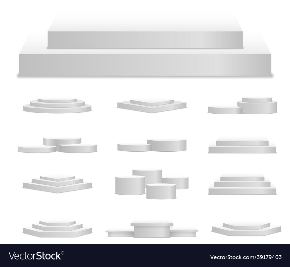 White podium or platform for award ceremony