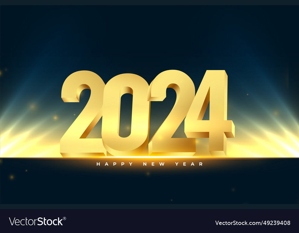 3d style 2024 new year event background