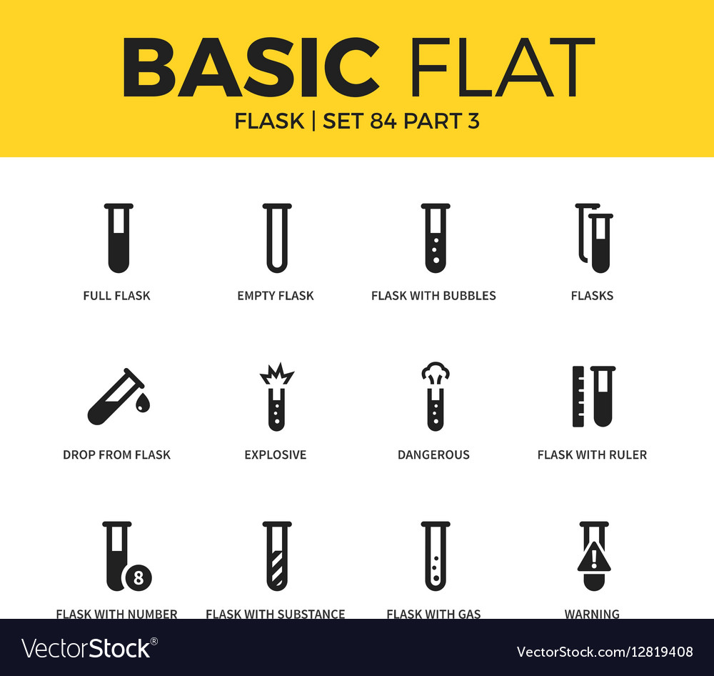 Basic set of flask icons