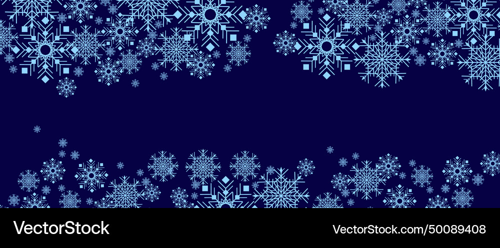 Blue and white winter banner with decorations Vector Image
