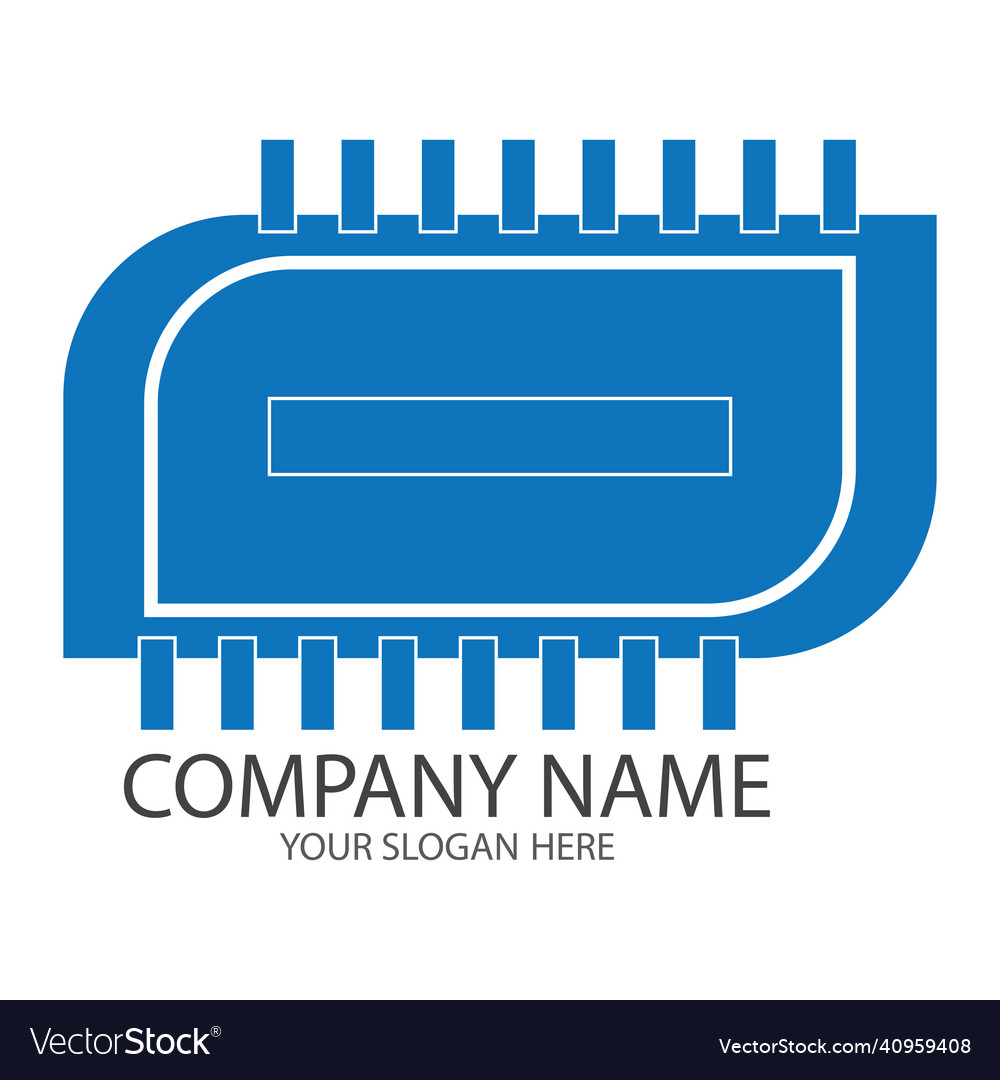Cpu simple icon symbol template