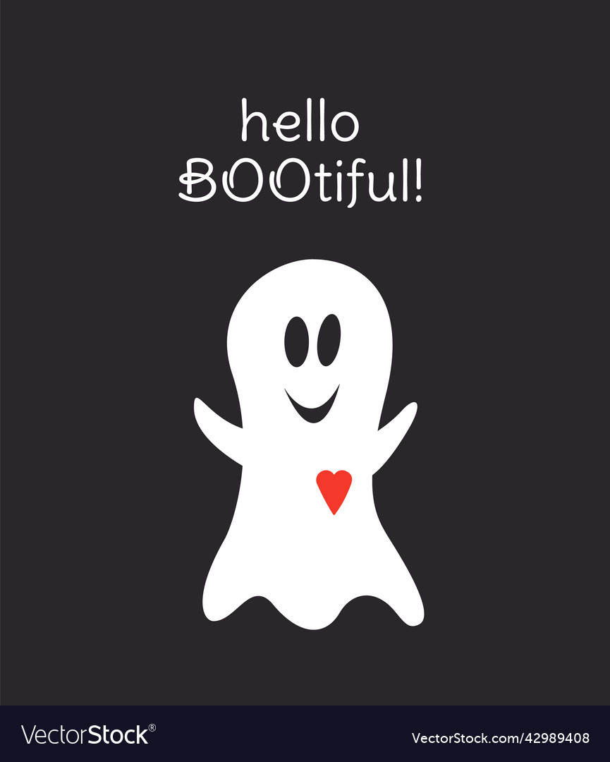 Ghost card hello beautiful funny