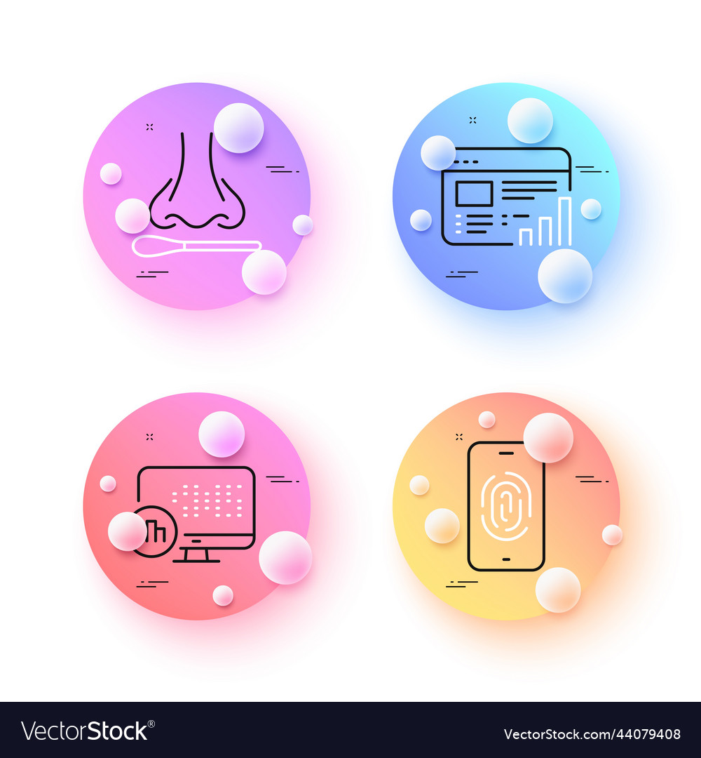 Report statistics web and fingerprint Vector Image Report statistics web and fingerprint
