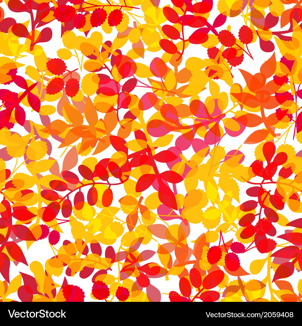 Seamless leaf patternleaf background autumn Vector Image