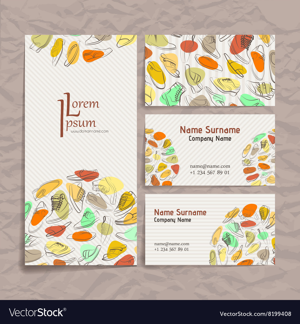 Set design templates business card