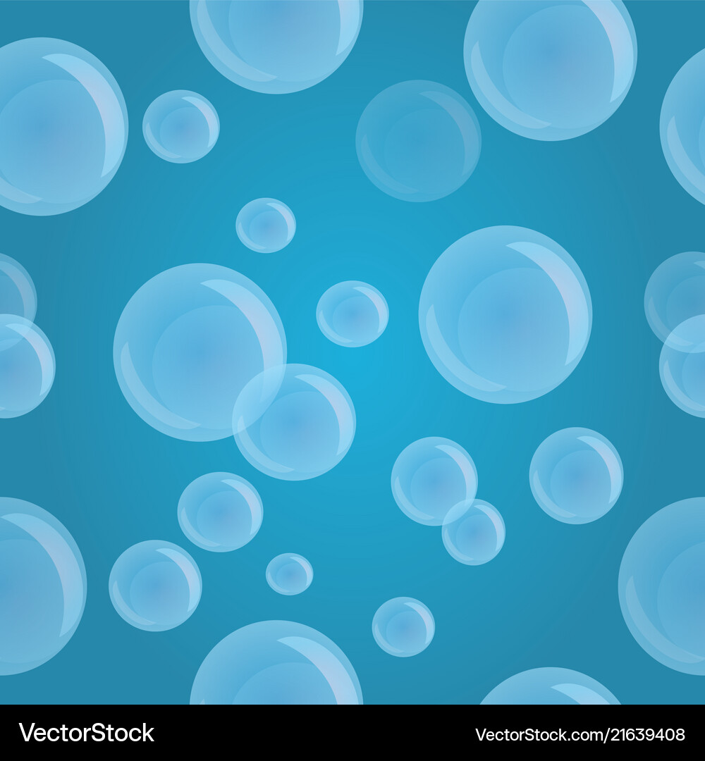 Soap bubbles seamless pattern Royalty Free Vector Image