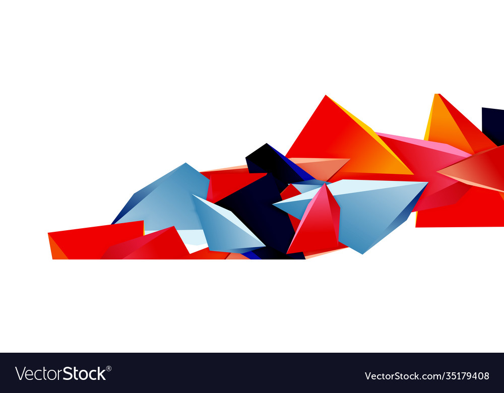 Triangle mosaic abstract background 3d triangular