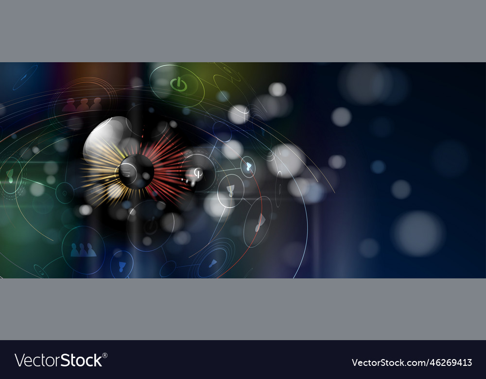Artificial intelligence technology web background vector image Artificial intelligence technology web background