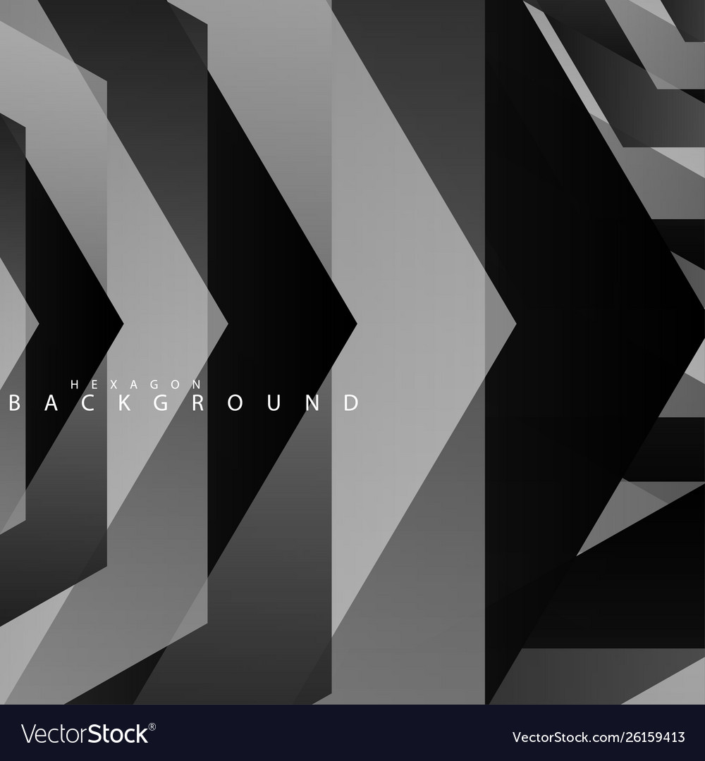 Black and white hexagon abstract background