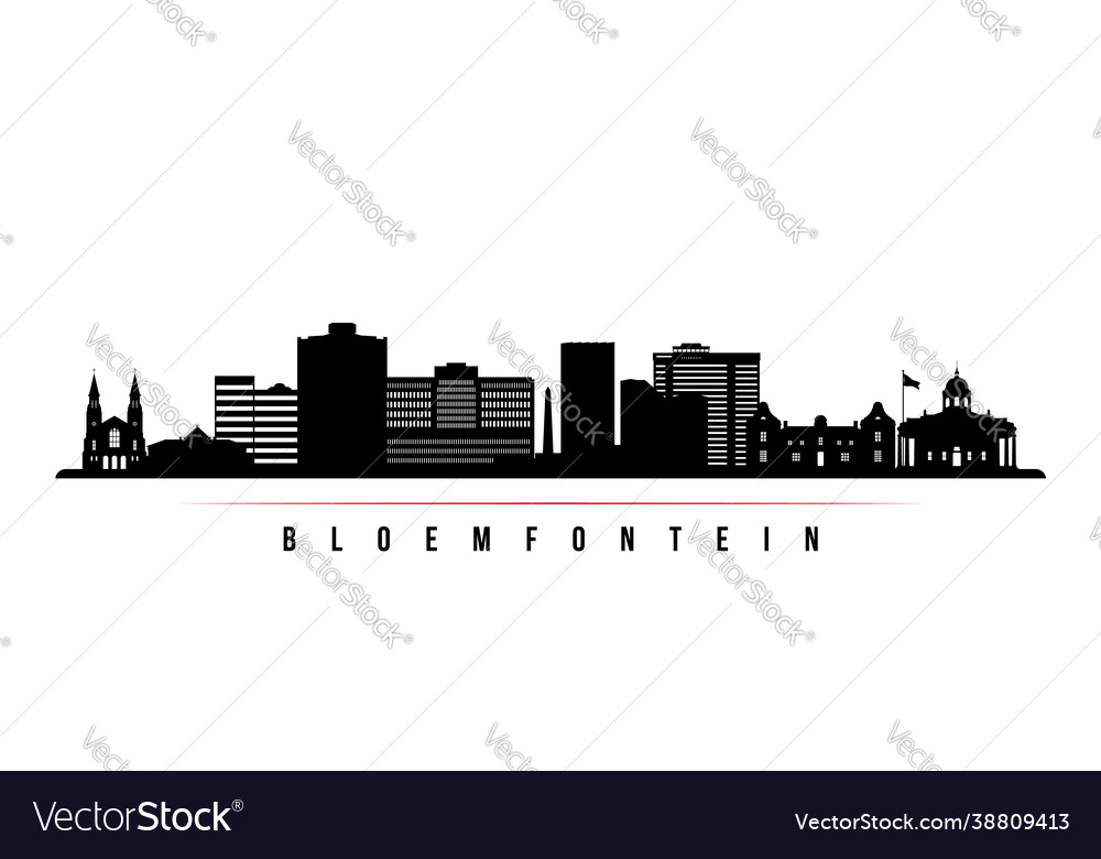 Bloemfontein skyline horizontal banner Royalty Free Vector