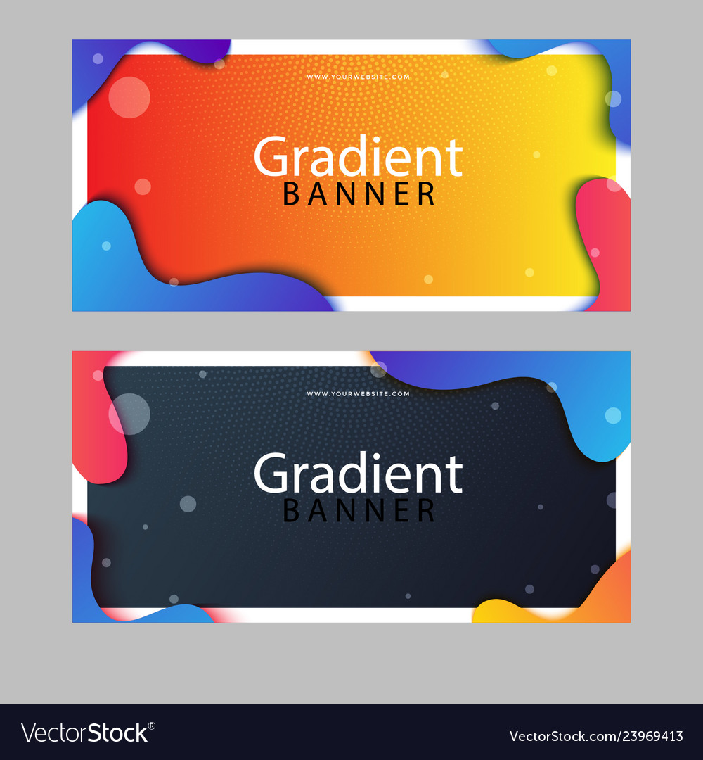 Colorful gradient banner design