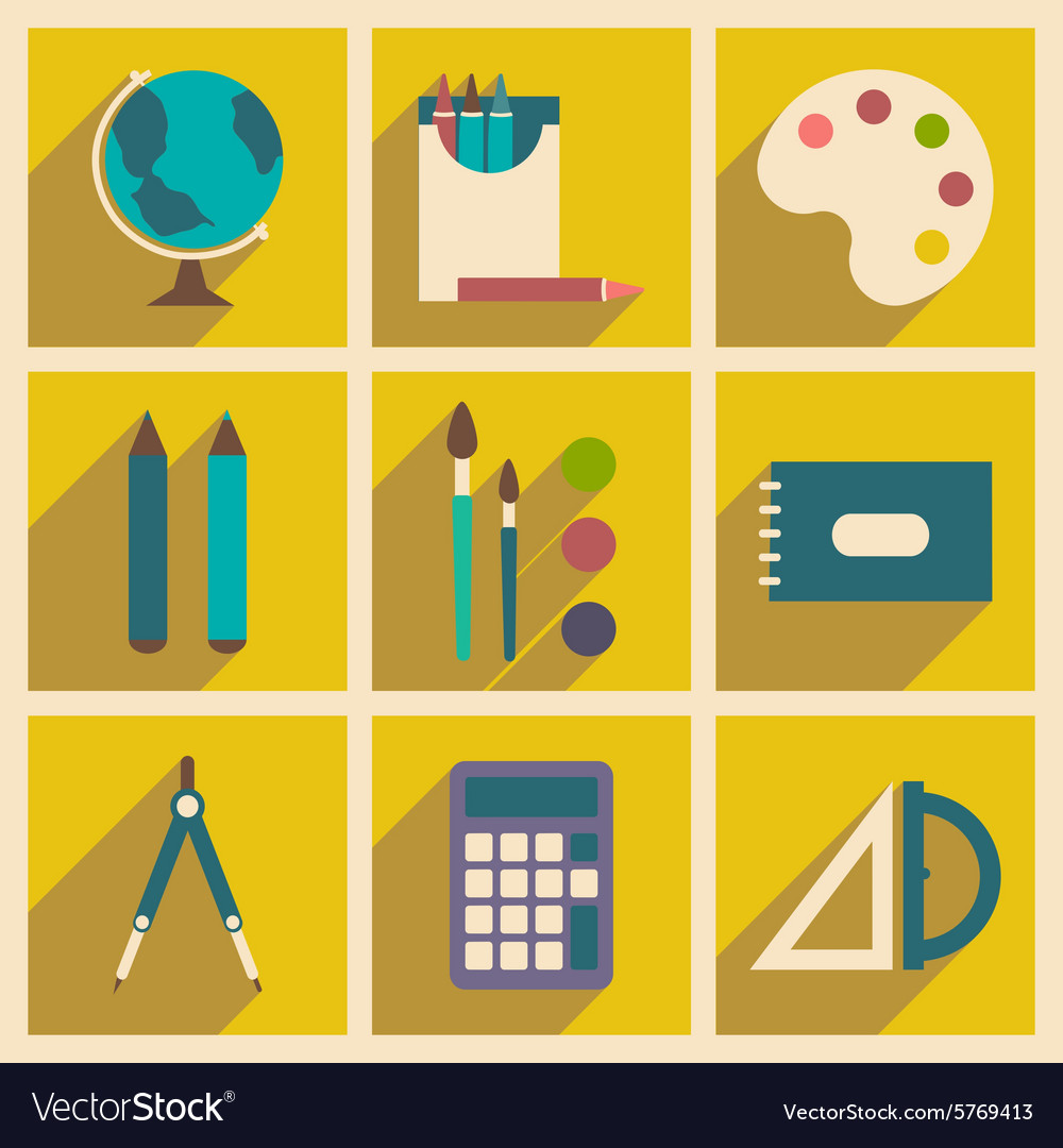 Flat with shadow concept and mobile application