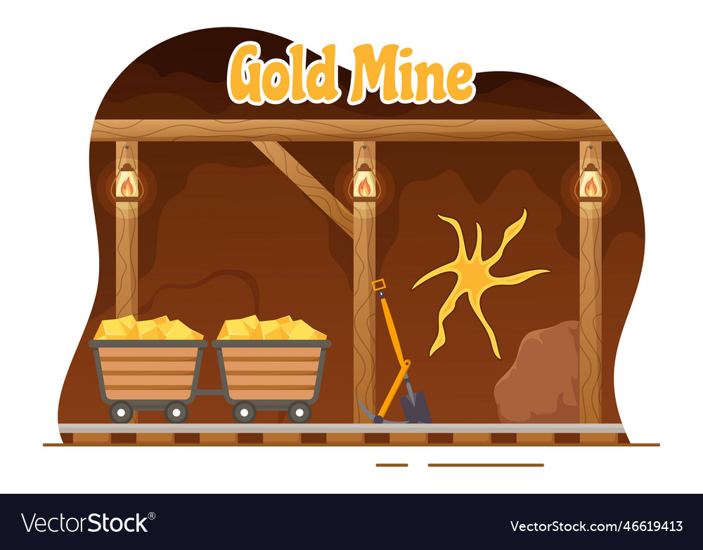 Gold mine with mining industry activity