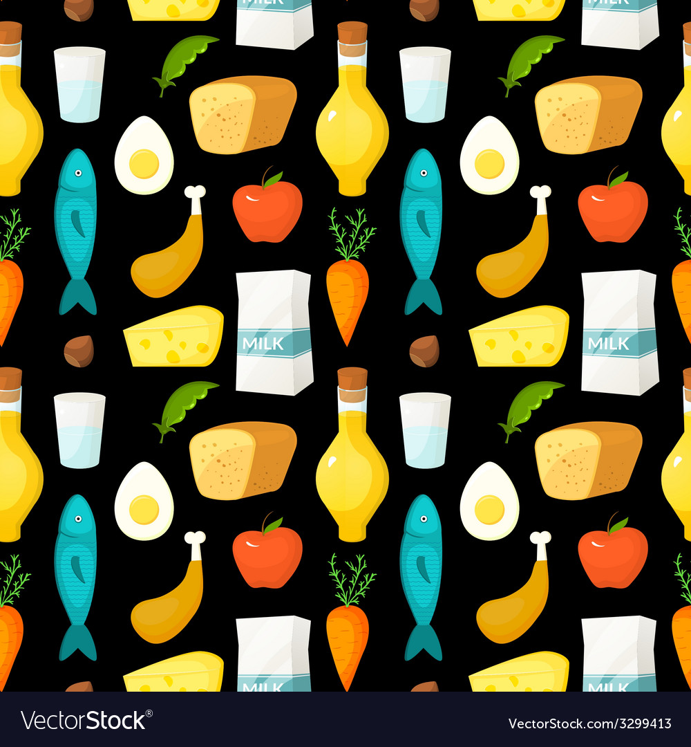 Healthy food seamless pattern