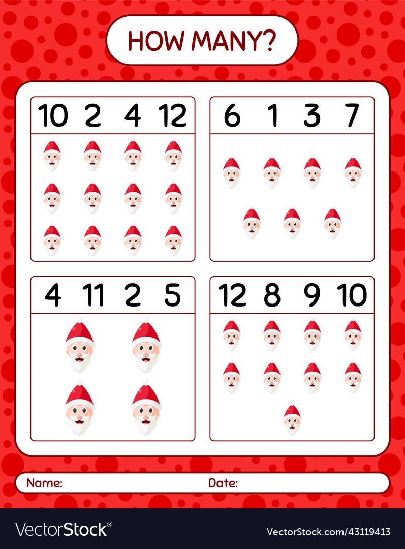 How many counting game with santa claus