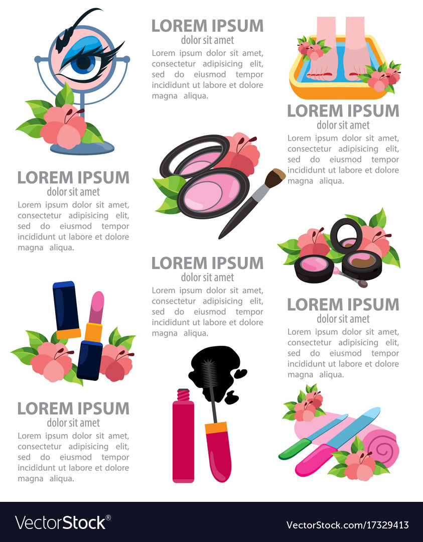 Infographics Beauty Salon Glamour Cosmetics Vector Image infographics-beauty-salon-glamour-cosmetics-vector-image