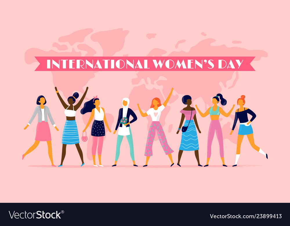 International womens day celebrating eight march Vector Image