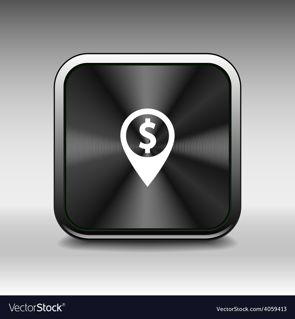 Map pointer with dollar sign icon money