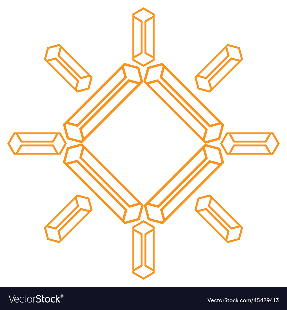 Modern geometric hexagonal shape design