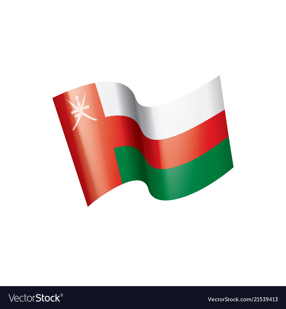 Oman flag on a white