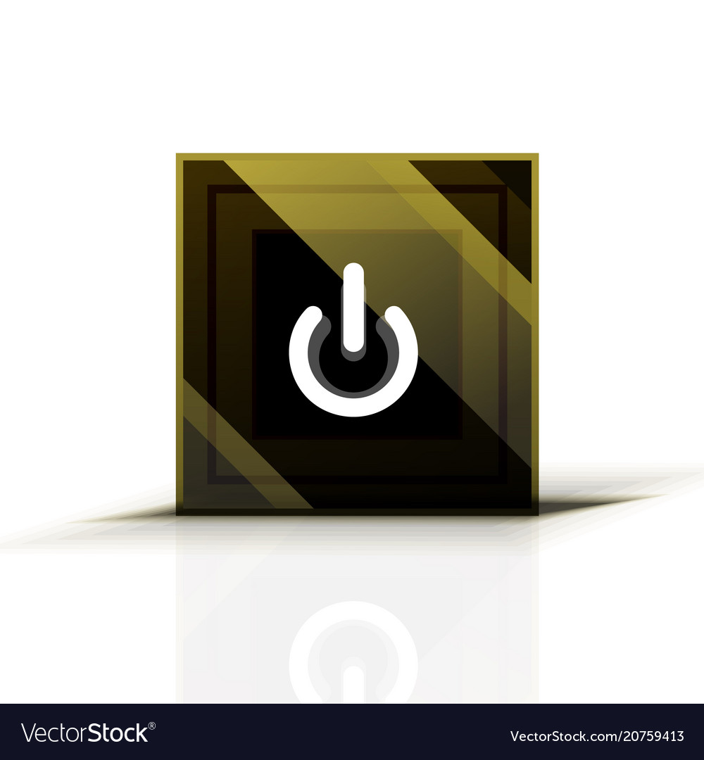 Power button icon start symbol web design ui vector image Power button icon start symbol web design ui