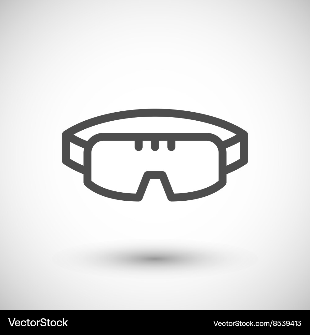 Protective goggles line icon Royalty Free Vector Image