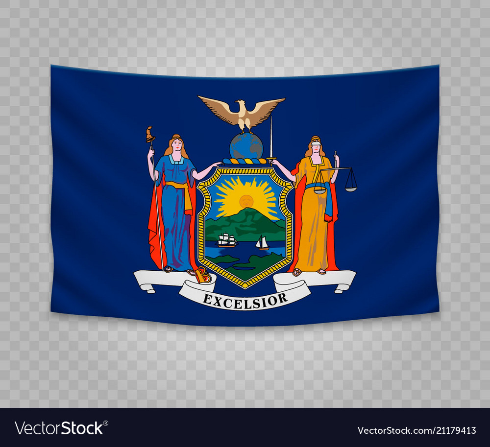 Realistic hanging flag Royalty Free Vector Image