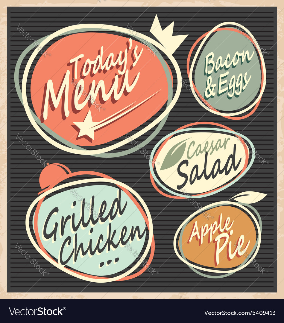 50s diner menu template