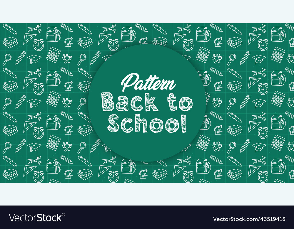 Concept of school background seamless pattern