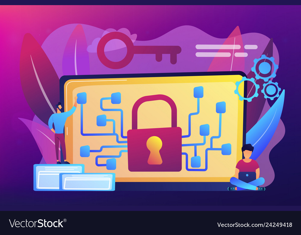 Cryptography and encryption concept
