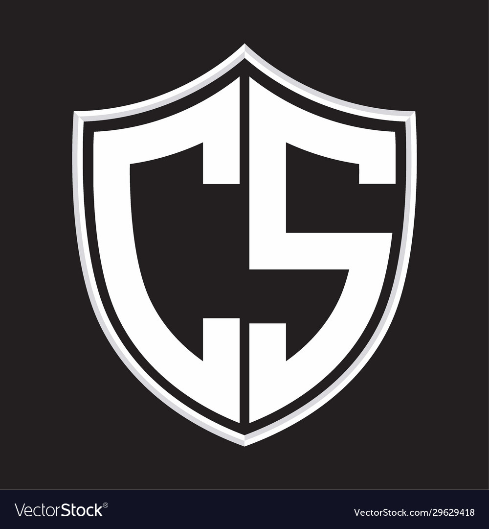 CS Monogram Shield Logo Template