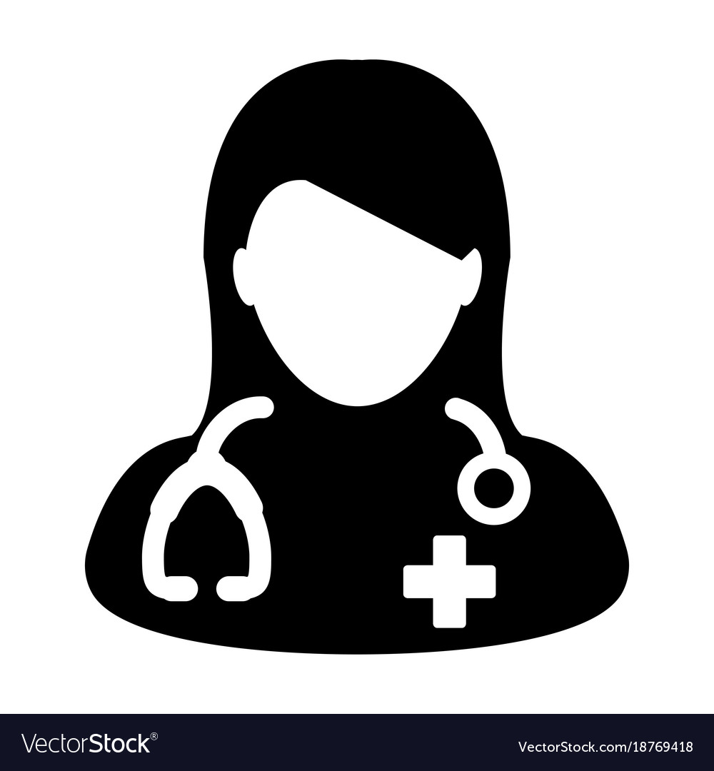 Doctor icon medical consultation female physician