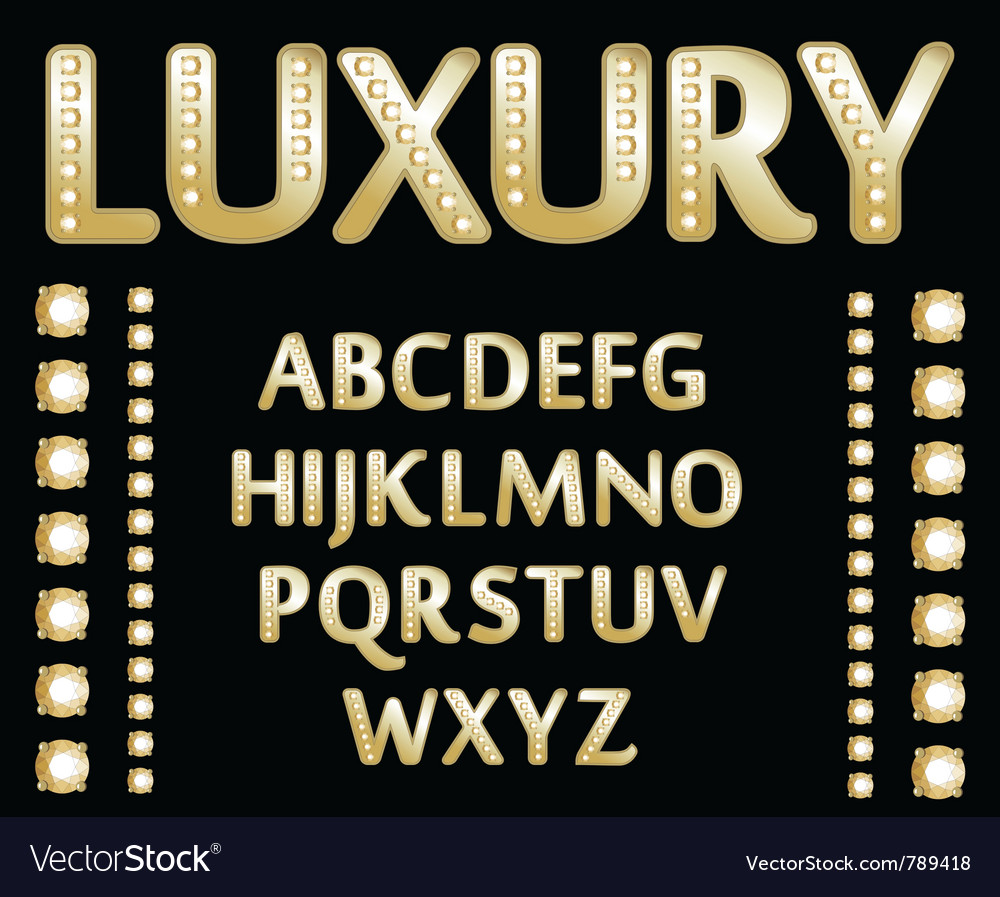 Gold alphabet